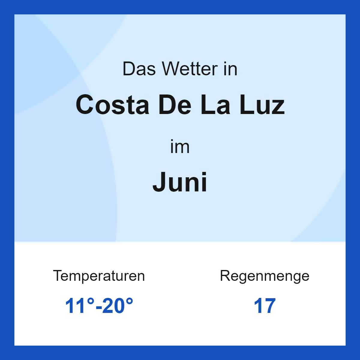 Costa De La Luz Wetter im Juni 2024